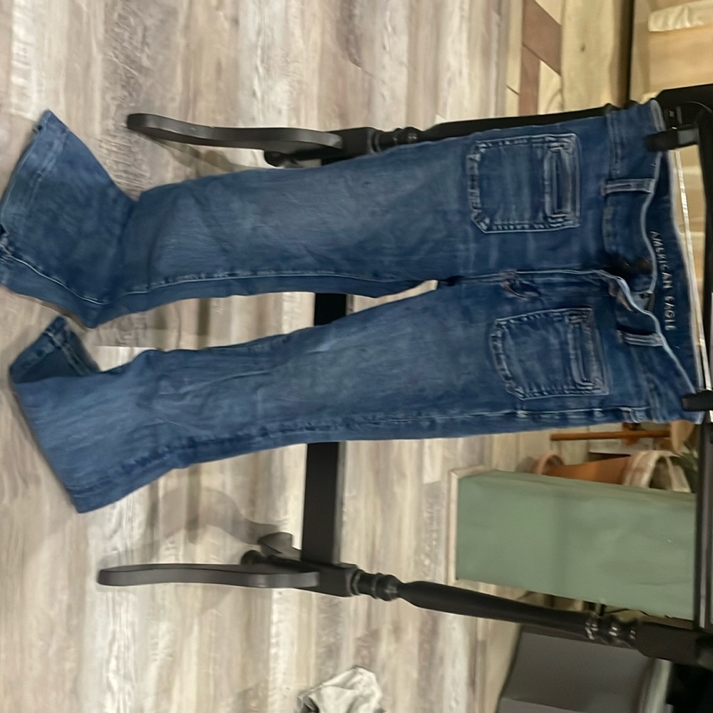 American Eagle double button high-rise stretchy jeans